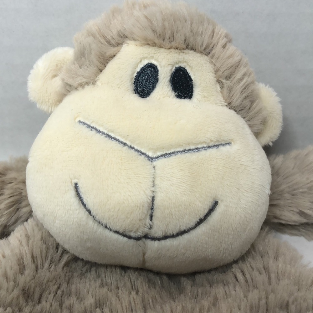 Dendaco Meekie Monkey Rattle Plush Lovey Security Blanket 13 inches